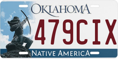 OK license plate 479CIX