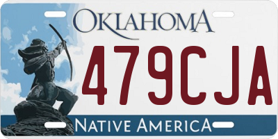 OK license plate 479CJA