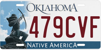 OK license plate 479CVF