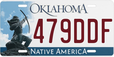 OK license plate 479DDF