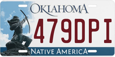 OK license plate 479DPI
