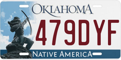 OK license plate 479DYF