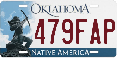 OK license plate 479FAP