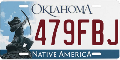 OK license plate 479FBJ