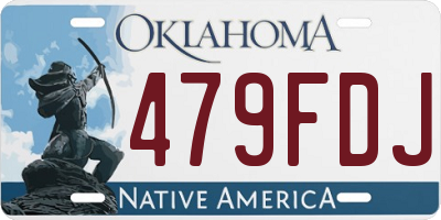 OK license plate 479FDJ