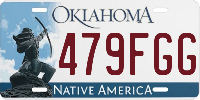 OK license plate 479FGG