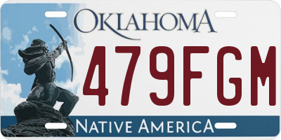 OK license plate 479FGM