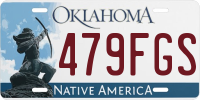 OK license plate 479FGS