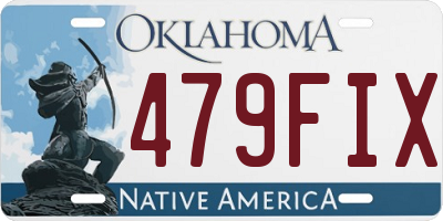 OK license plate 479FIX