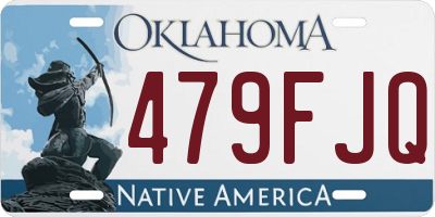 OK license plate 479FJQ