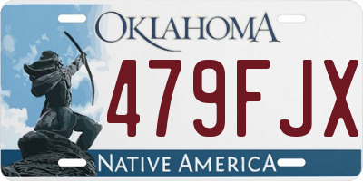 OK license plate 479FJX