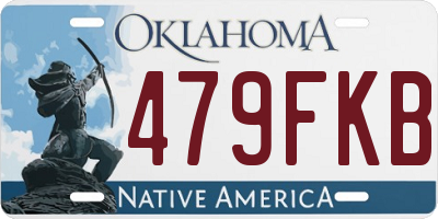 OK license plate 479FKB