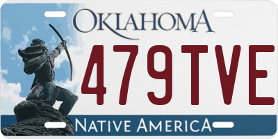 OK license plate 479TVE