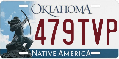 OK license plate 479TVP
