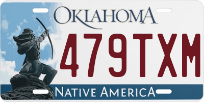 OK license plate 479TXM