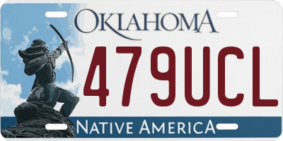 OK license plate 479UCL