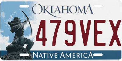 OK license plate 479VEX