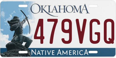 OK license plate 479VGQ