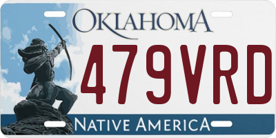 OK license plate 479VRD