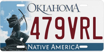 OK license plate 479VRL