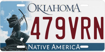 OK license plate 479VRN