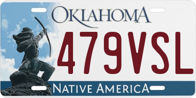 OK license plate 479VSL