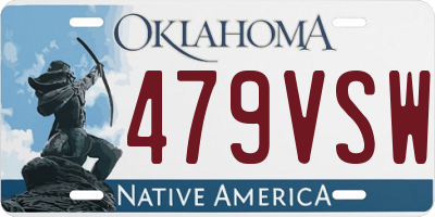 OK license plate 479VSW
