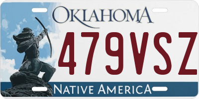 OK license plate 479VSZ