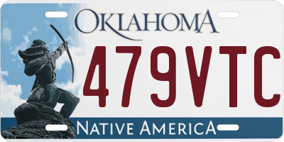 OK license plate 479VTC