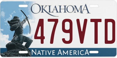 OK license plate 479VTD