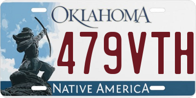 OK license plate 479VTH
