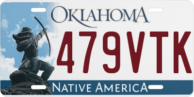 OK license plate 479VTK