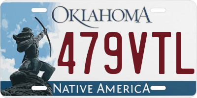 OK license plate 479VTL