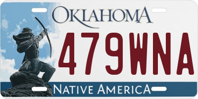 OK license plate 479WNA