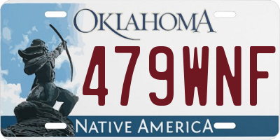 OK license plate 479WNF