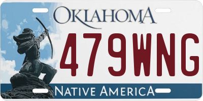 OK license plate 479WNG