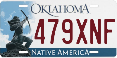OK license plate 479XNF