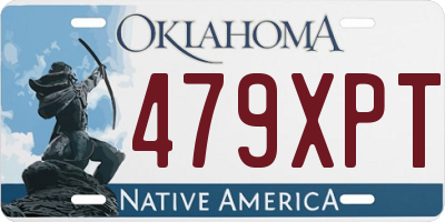 OK license plate 479XPT