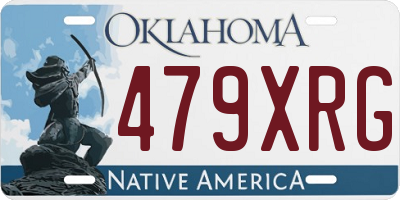 OK license plate 479XRG