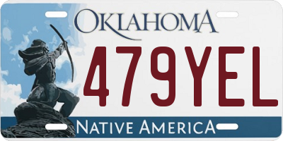 OK license plate 479YEL