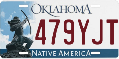 OK license plate 479YJT