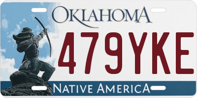 OK license plate 479YKE