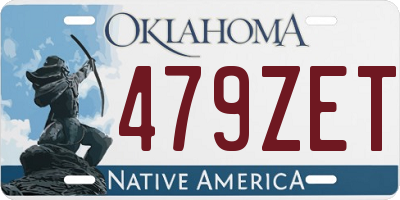 OK license plate 479ZET