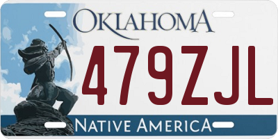 OK license plate 479ZJL