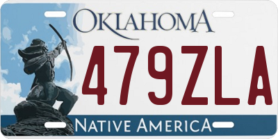 OK license plate 479ZLA