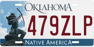 OK license plate 479ZLP