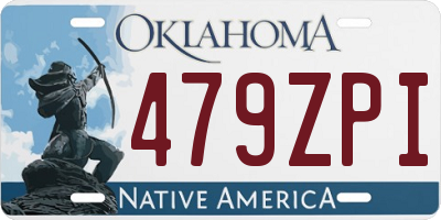 OK license plate 479ZPI
