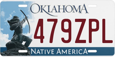 OK license plate 479ZPL