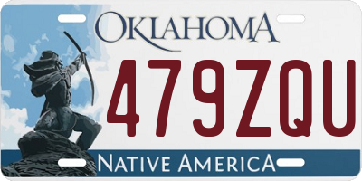 OK license plate 479ZQU
