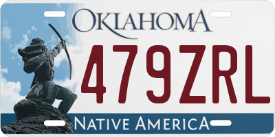 OK license plate 479ZRL